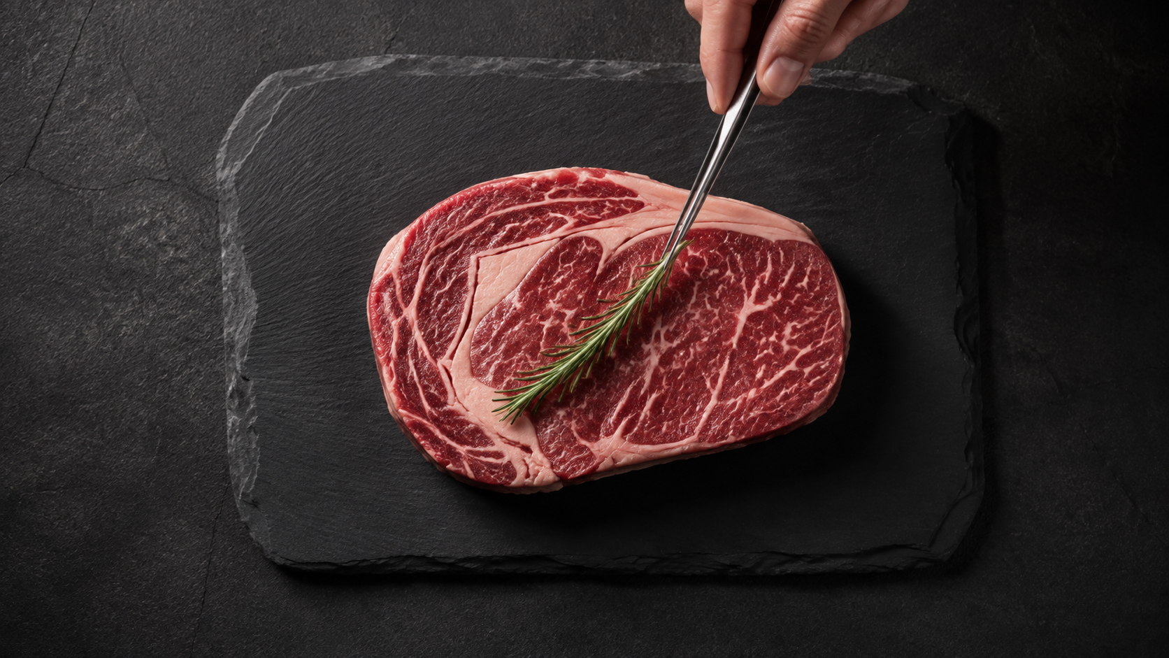 Ribeye de marmoleo seleccionado